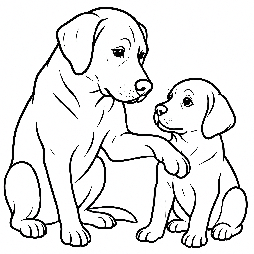 Labrador Colouring Book – Digital Download (A4 Printable)