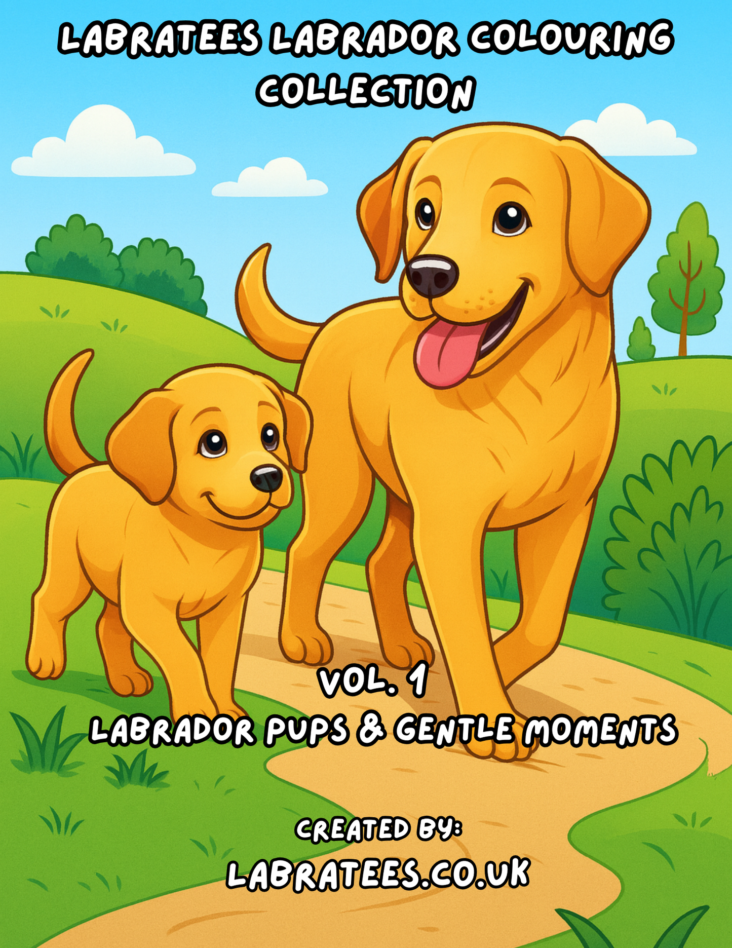 Labrador Colouring Book – Digital Download (A4 Printable)
